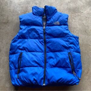 The North Face Summit Series Puffer Vest Blue Down Filled Pockets